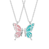 Collier papillon coloré
