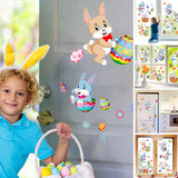 Sticker mural oeuf de lapin de pâques, 2 feuilles