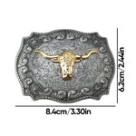 boucle de ceinture en alliage de chapeau de cowboy