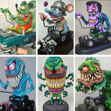 Statues de monstre à grande bouche en colère
