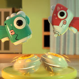 Gyroscope de dinosaure à soucoupe volante lumineuse