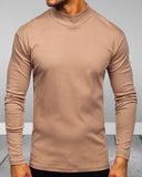 Pull col roulé couleur unie pour homme