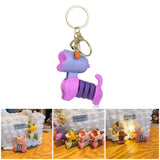 Mini porte-clés de lampe de bureau d'animal de bande dessinée