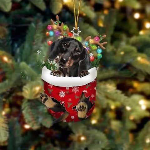 Ornement de Chien Mignon en Forme de Chaussette de Noël