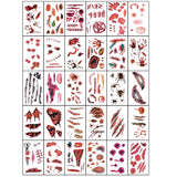 autocollants de tatouage de fête d'horreur d'Halloween