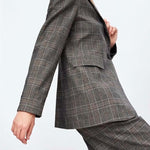 Veste de costume décontractée Blazer à carreaux - ciaovie
