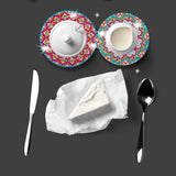 🌸Dessous de verre en forme de diamant (Mandala)