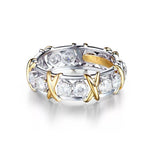 Bague Diamant Croix Pleine Moissanite