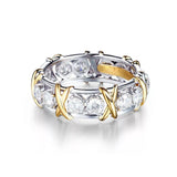 Bague Diamant Croix Pleine Moissanite