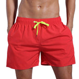 Short de plage imperméable de couleur unie pour hommes