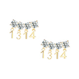 Boucles d'oreilles simples pour toujours de la Saint-Valentin