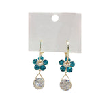 Boucles D'oreilles En Cristal De Fleur De Mode