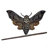 Bâton d'épingle à cheveux corbeau en cuir