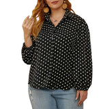 Chemise à Pois et Manches Ballon