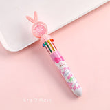 Stylos à bille lapin dessin animé 10 couleurs