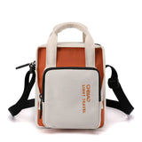 Sac à bandoulière décontracté en nylon de couleur contrastante