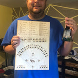 Jeu de plateau de dés de baseball