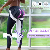 Pantalon de yoga imprimé géométrique taille haute