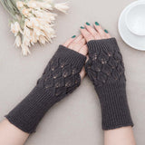 Réchauffeurs Tricot Mittens Demi-Doigt Gants