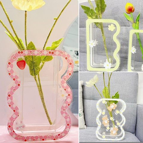 Vase En Acrylique Pour Arrangement De Fleurs Créatif De Salon