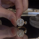 Bague Zircon Ronde Luxueuse et Délicate