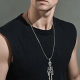 Collier Homme Squelette Rétro