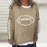T-shirt décontracté à manches longues Gameday Football Lover pour femme