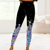 Leggings avec Imprimés de Sapin de Noël