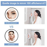 LED Miroir de Maquillage Grossissant - ciaovie