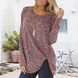 Nouveau T-shirt torsadé à col ras du cou