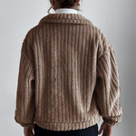 Veste en peluche à revers