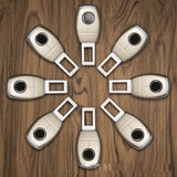 Rallonge de ceinture de sécurité en métal pour véhicules haut de gamme