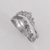 Bague Simple Couronne En V Avec Diamants