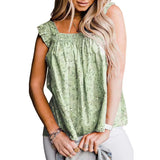 Gilet Floral Sans Manches T-shirt