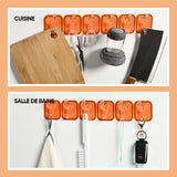 Multifonctionnel transparent 6 crochets