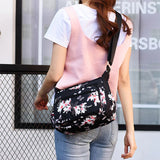 Sac à main à bandoulière en nylon multi-poches pour femme