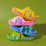 Chaussons antidérapants pour enfants avec dinosaures de dessin animé