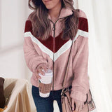 Manteau en laine contrastée