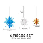Décorations 3D en Flocon de Neige (6/12 pièces)
