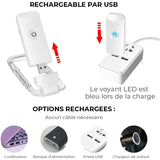 Lampe LED de lecture de livre rechargeable
