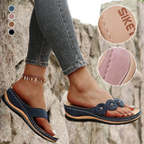 Sandales légères à bout clip fleurs pour femmes