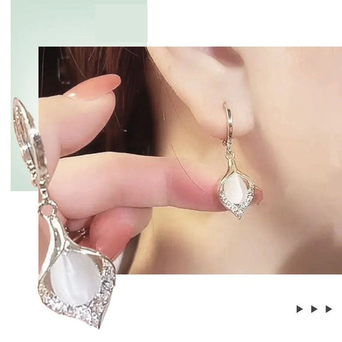 Boucles d'Oreilles Oeil de Chat Brillantes