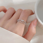 Bague de papillon en zircon