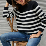 Pull Ras Du Cou Rayé