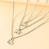 Collier de fête des mères en acier inoxydable avec cheval