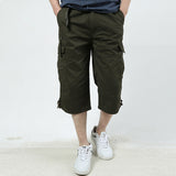 Pantalon décontracté en coton multi-poches pour homme