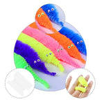 Jouets en forme de vers en peluche twistés