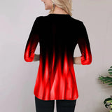 T-shirt Ample Á Col En V Pour Femmes