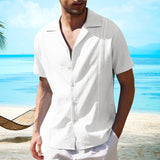Chemise à Manches Courtes en Lin pour Homme