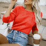 Pull en cachemire de couleur unie